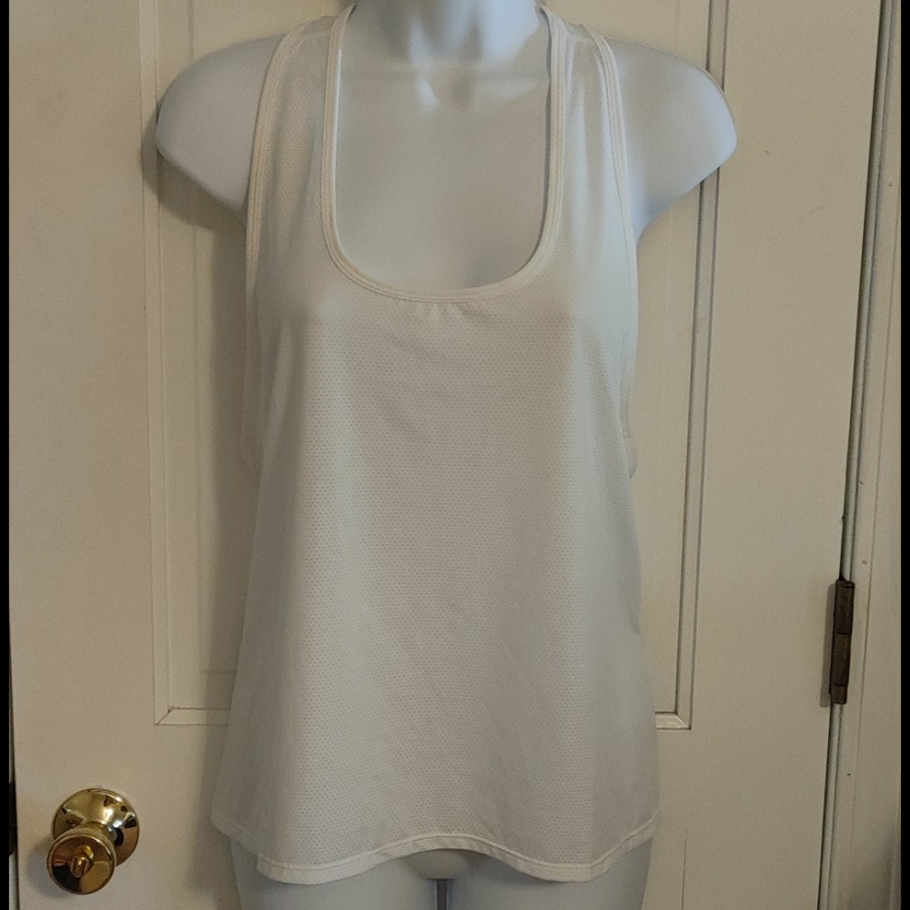 NWT sheer white active wear tank